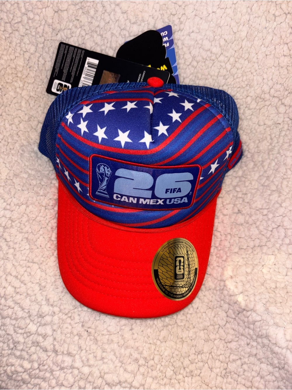 FIFA World Cup 2026 CAN MEX USA Trucker Hat NWT Official Licensed